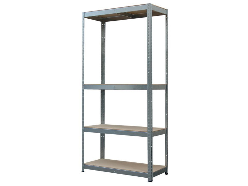 Regál Racks, kovový, MDF, 4 police, 750x300x1500 mm, max. 150 kg/polica