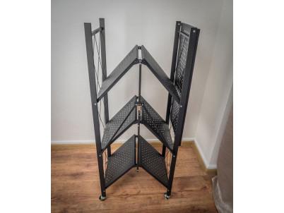 Regál Racks RAW4T, kovový, 4 police, 1270x720x340 mm, max. 50 kg/polica, prenosný, na kolieskach