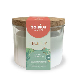 Sviečka bolsius True Joy Botanic Freshness, vonná, 75/80 mm, v skle