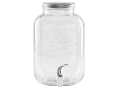 Nádoba MagicHome, džbán na vodu s kohútikom, sklenený, 5000 ml Nádoba MagicHome, džbán na vodu s kohútikom, sklenený, 5000 ml