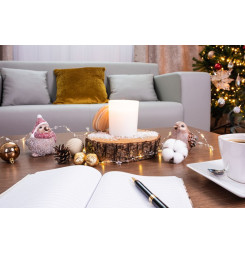 Sviečka MagicHome, 8x11,3 cm, matné sklo, vonná, jazmín, biela