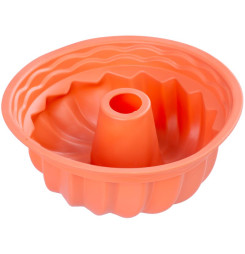 Forma MagicHome, na pečenie, na bábovku, silikón, červená, 23x8,5 cm