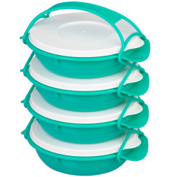 Obedár MagicHome, okrúhly, 4 dielny, farebný, 4x 1000 ml, 22,4x20,5x29,5 cm