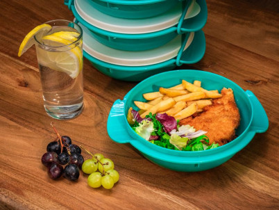 Obedár MagicHome, okrúhly, 4 dielny, farebný, 4x 1000 ml, 22,4x20,5x29,5 cm Obedár MagicHome, okrúhly, 4 dielny, farebný, 4x 1000 ml, 22,4x20,5x29,5 cm