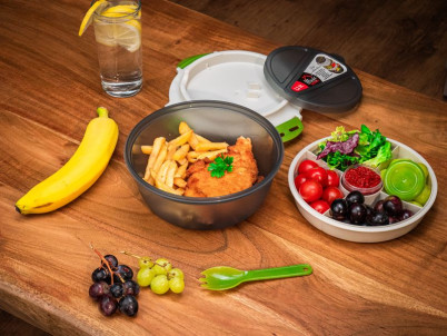 Obedár MagicHome, okrúhly, s vidličkou/lyžicou, 1200 ml, 21,1x9,7 cm Obedár MagicHome, okrúhly, s vidličkou/lyžicou, 1200 ml, 21,1x9,7 cm