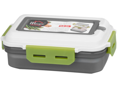 Obedár MagicHome, hranatý, s vidličkou/lyžicou, 1200 ml, 23x15x8,8 cm Obedár MagicHome, hranatý, s vidličkou/lyžicou, 1200 ml, 23x15x8,8 cm