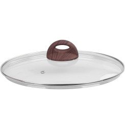 Pokrievka MagicHome Black Marble Line, sklenená, 26 cm