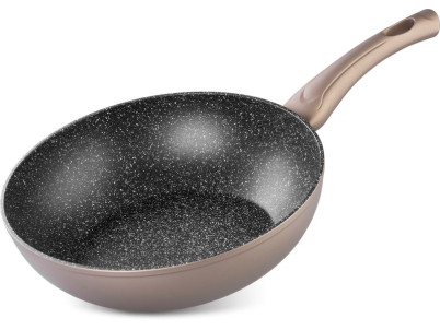 Panvica Wok MagicHome Coffee Brown Line, 28 cm