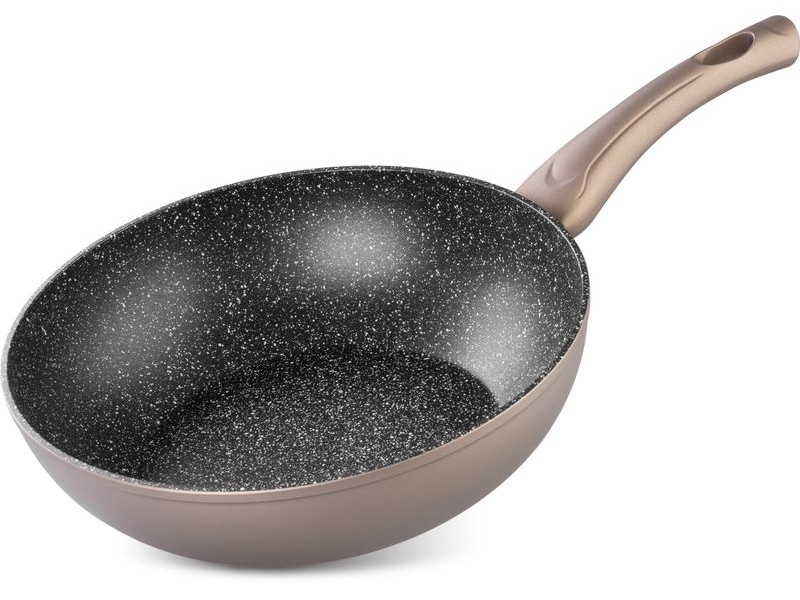Panvica Wok MagicHome Coffee Brown Line, 28 cm