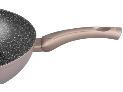 Panvica Wok MagicHome Coffee Brown Line, 28 cm