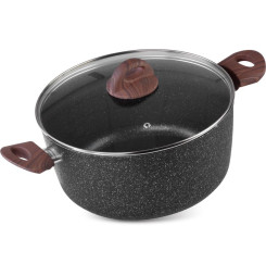 Hrniec MagicHome Black Marble Line, 28 cm, 5900 ml, s pokrievkou