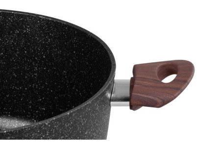 Hrniec MagicHome Black Marble Line, 24 cm, 4000 ml, s pokrievkou