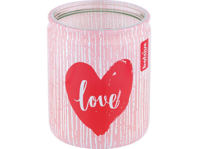 Sviečka Bolsius Star.glas Love, 82/68 mm, v skle, Sellbox 12 ks