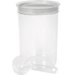 Dóza Curver® DRY FOOD, 1700 ml, s odmerkou, mix farieb mint/sivá/broskyňová, 130x190 mm