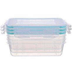 Dóza MagicHome Lunchbox set YH377, sada 3 ks, 1350 ml, 155x215x75 mm, obdĺžniková, Clip