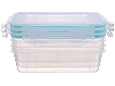 Dóza MagicHome Lunchbox set YH377, sada 3 ks, 1350 ml, 155x215x75 mm, obdĺžniková, Clip