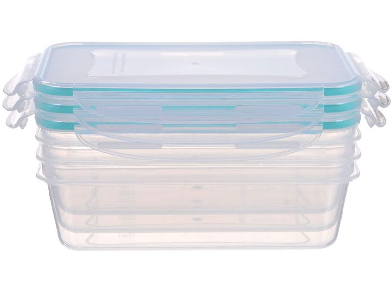 Dóza MagicHome Lunchbox set YH377, sada 3 ks, 1350 ml, 155x215x75 mm, obdĺžniková, Clip