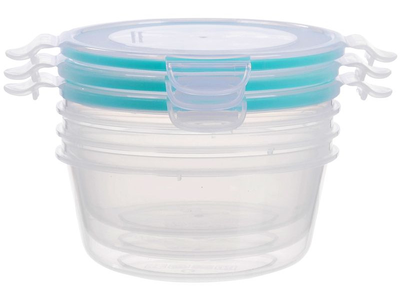 Dóza MagicHome Lunchbox set YH371, sada 3 ks,  700 ml, 145x145x75 mm, okrúhla, Clip