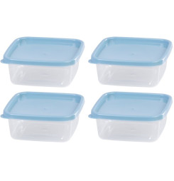 Dóza MagicHome Lunchbox set YH54, sada 4 ks, 600 ml, 143x143x58 mm, štvorcová, Clip