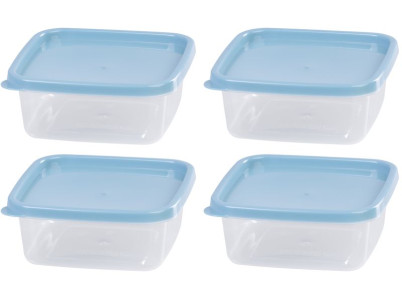 Dóza MagicHome Lunchbox set YH54, sada 4 ks, 600 ml, 143x143x58 mm, štvorcová, Clip