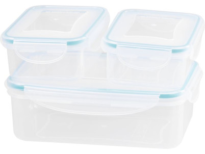 Dóza MagicHome, hranatá, s termo taškou, sada 3 ks, 1x 1500 ml + 2x 500 ml