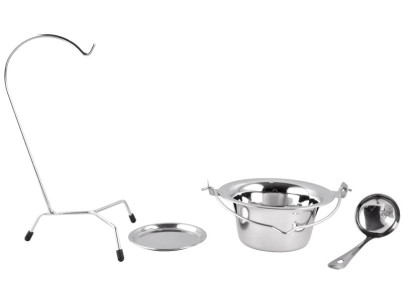 Servírovacia sada MagicHome, 800 ml, nerez, mini kotlík so stojanom a naberačkou Servírovacia sada MagicHome, 800 ml, nerez, mini kotlík so stojanom a naberačkou