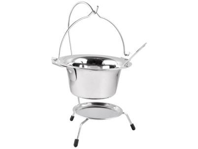 Servírovacia sada MagicHome, 800 ml, nerez, mini kotlík so stojanom a naberačkou Servírovacia sada MagicHome, 800 ml, nerez, mini kotlík so stojanom a naberačkou