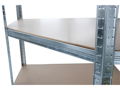 Regál Racks RAT80, do kúta, rohový, kovový, MDF, 5 políc, 180x90x40 cm, max. 150 kg/polica