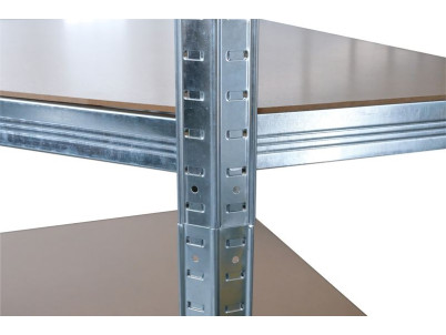 Regál Racks RAT80, do kúta, rohový, kovový, MDF, 5 políc, 180x90x40 cm, max. 150 kg/polica