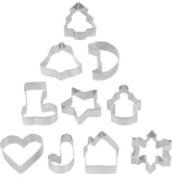 Vykrajovačka MagicHome, na pečenie, vianoce, stromček, formička, sada 10 ks