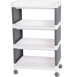 Regál MagicHome Rolly, plastový, 4 police, 49x29x75,5 cm, na kolieskach
