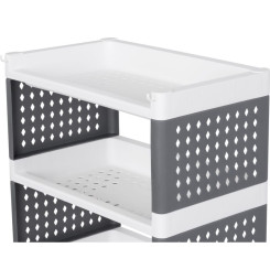 Regál MagicHome Rolly, plastový, 5 políc, 49x29x97 cm, na kolieskach