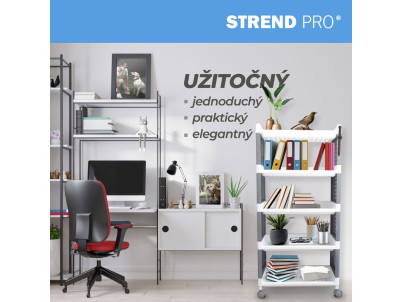 Regál MagicHome Rolly, plastový, 5 políc, 49x29x97 cm, na kolieskach