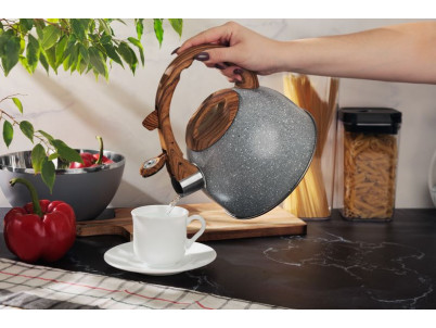 Čajník MagicHome, pískací, šedý, 2500 ml