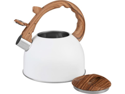 Čajník MagicHome, pískací, biely, 2500 ml