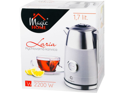 Kanvica MagicHome Laria, 1850-2200 W, 230 V, 50 Hz, 1700 ml, rýchlovarná, s teplomerom