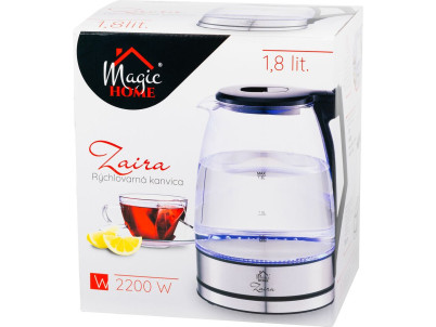 Kanvica MagicHome Zaira, 1850-2200 W, 230 V, 50 Hz, 1800 ml, rýchlovarná