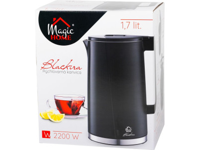 Kanvica MagicHome Blackira, 1850-2200 W, 230 V, 50 Hz, 1700 ml, rýchlovarná