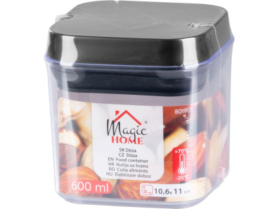 Dóza MagicHome, so silikónovým tesnením, 600 ml, 106x106x110 mm, stohovacia