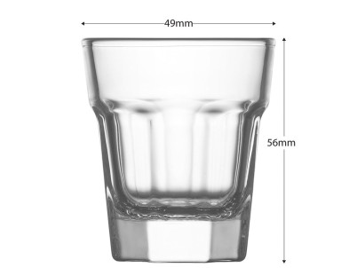Pohár Aras, LAV, sklenený, na likér/destilát, 45 ml, 49x56 mm, bal. 6 ks Pohár Aras, LAV, sklenený, na likér/destilát, 45 ml, 49x56 mm, bal. 6 ks