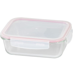 Dóza MagicHome, obdĺžniková, 1000 ml, s vekom, Clip, sklenená