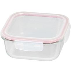 Dóza MagicHome, štvorcová, 1200 ml, s vekom, Clip, sklenená