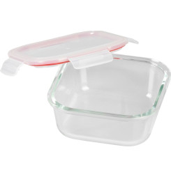 Dóza MagicHome, štvorcová, 800 ml, s vekom, Clip, sklenená