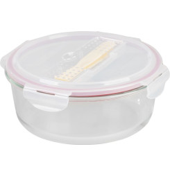 Dóza MagicHome, okrúhla, 1200 ml, s vekom, s príborom, Clip