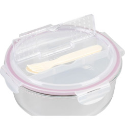 Dóza MagicHome, okrúhla, 1200 ml, s vekom, s príborom, Clip