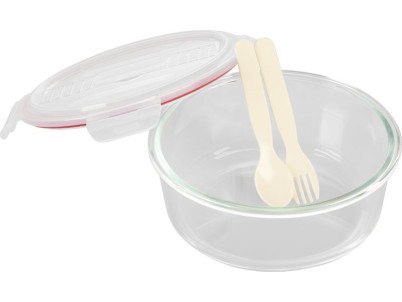 Dóza MagicHome, okrúhla, 1200 ml, s vekom, s príborom, Clip