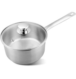Rajnica MagicHome Chloe, 18 cm, 2 lit. so sklenenou pokrievkou, nerez