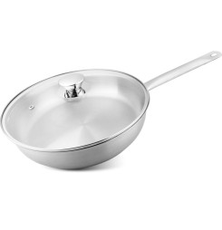 Panvica MagicHome Chloe, 28 cm, 4 lit.,so sklenenou pokrievkou, nerez