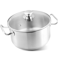 Kastról MagicHome Chloe, hrniec, 20 cm, 3 lit., so sklenenou pokrievkou, nerez