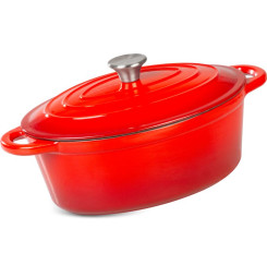 Pekáč MagicHome Castora line, oválny, kastról, 30 cm, 4,4 lit. s pokrievkou, smaltovaná liatina